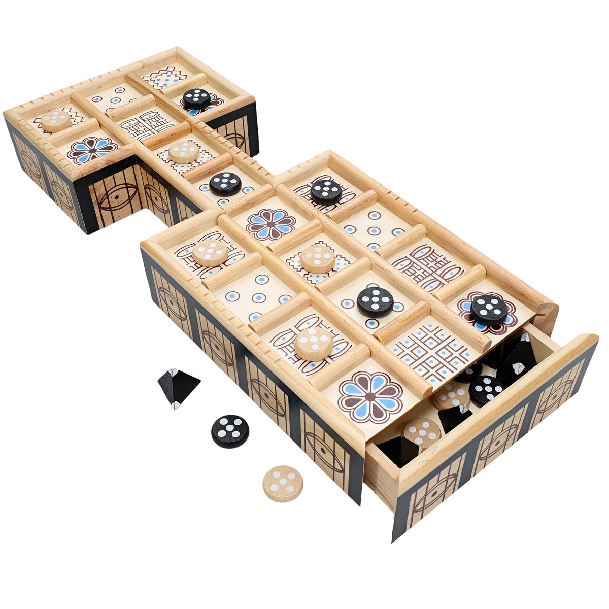 WE Games The Royal Game of UR wood board with smooth surface for immersive play