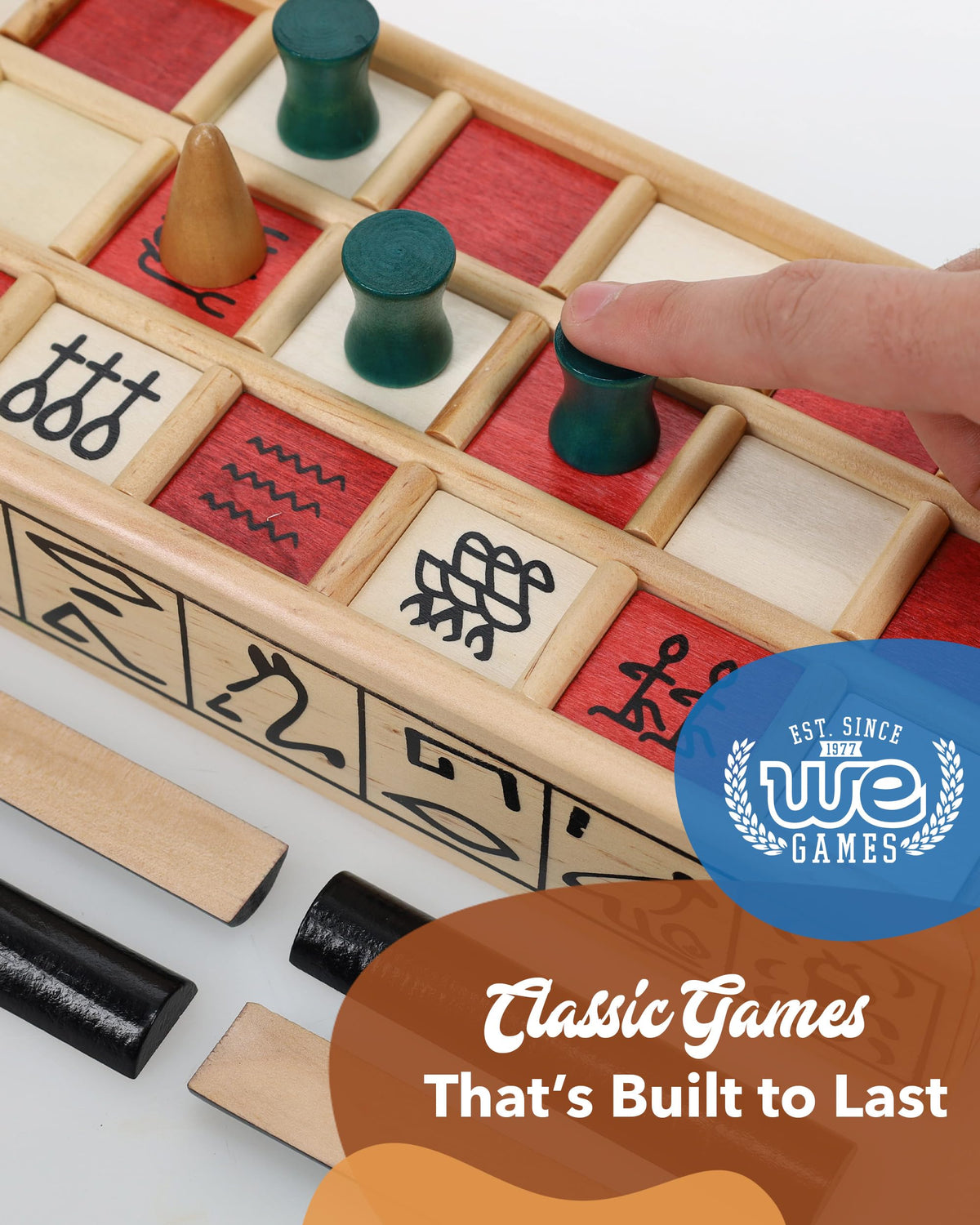WE Games Senet gift packaging makes a thoughtful historic present
