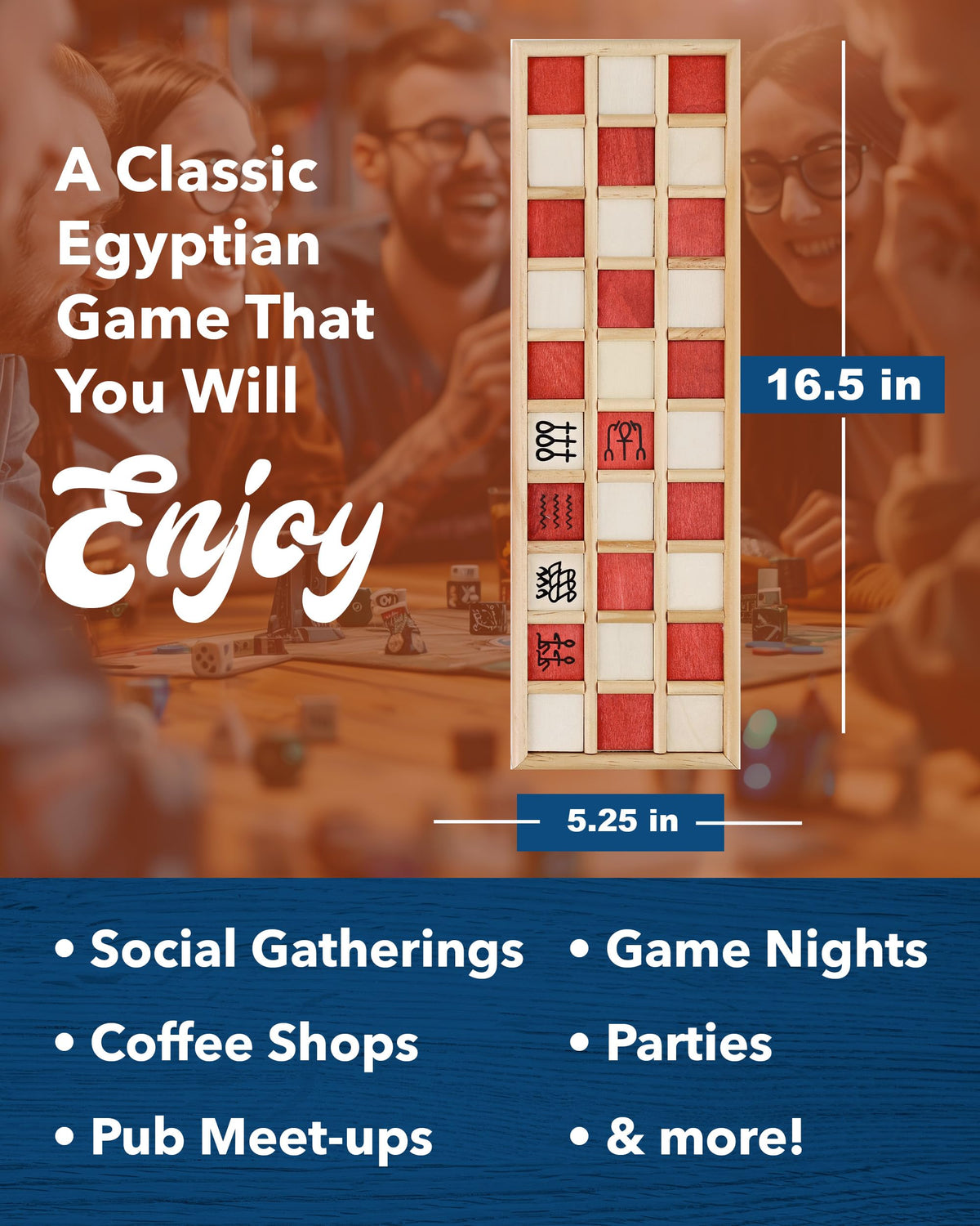 WE Games Senet historical Egyptian theme appeals to collectors and history fans