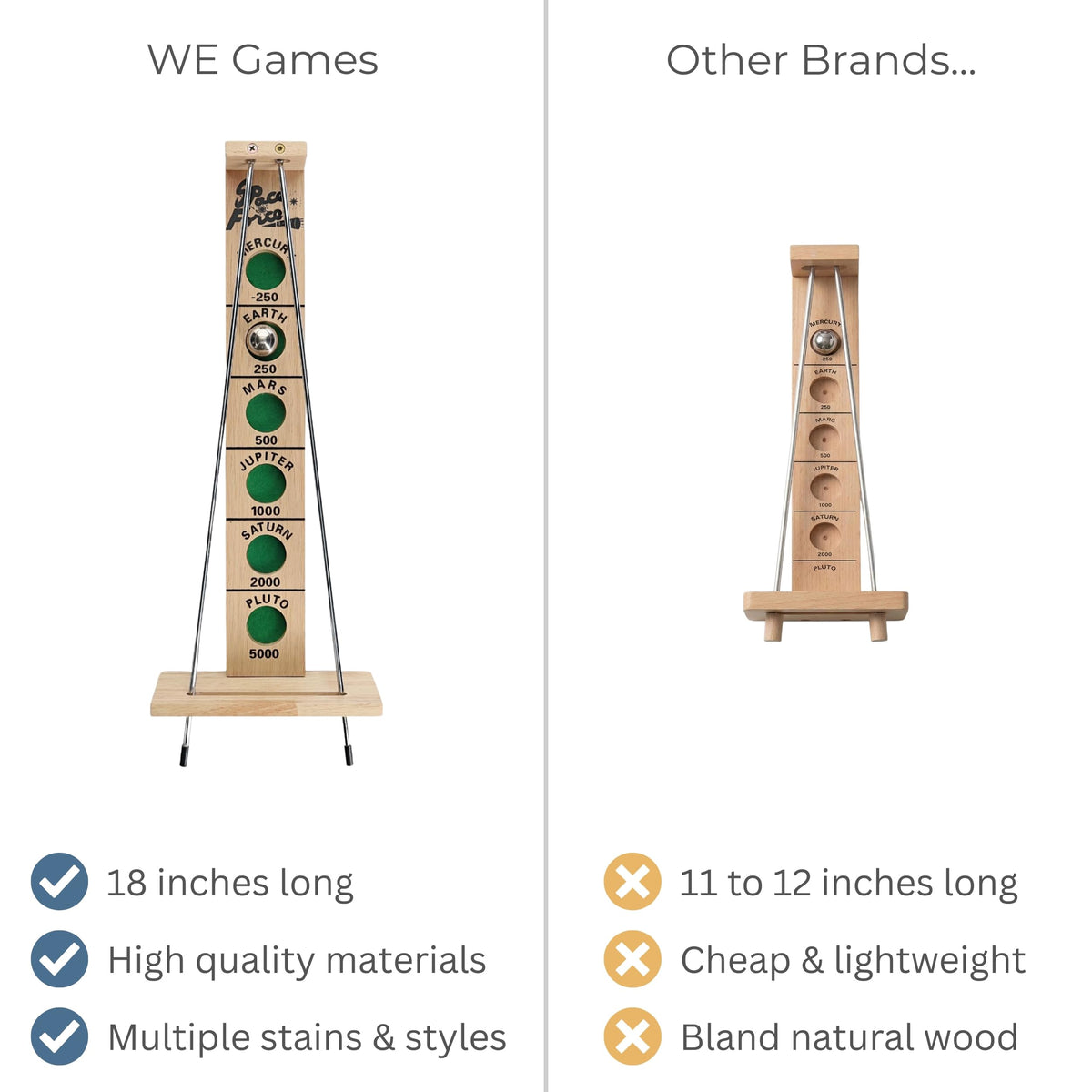 WE Games Shoot the Moon stylish décor piece enhances any room