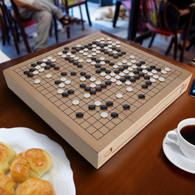 WE Games traditional goban grid 19x19 for classic Go play.