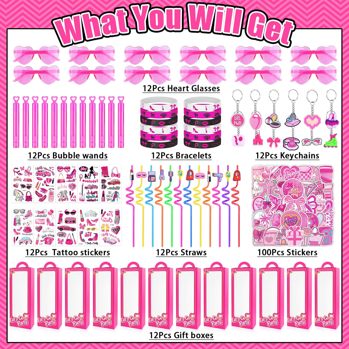 We1stdsee pink straws for easy drinks and photo moments