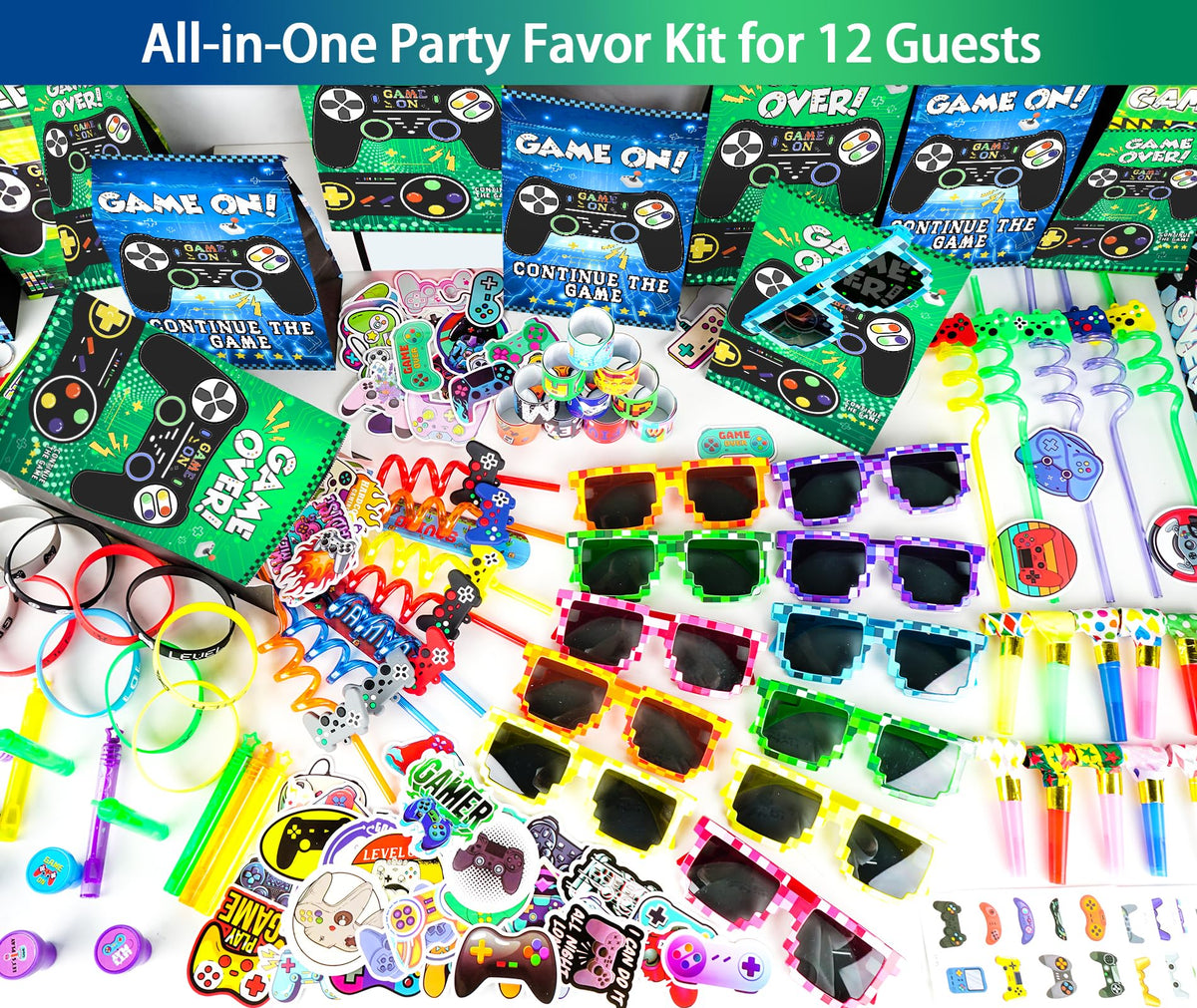 We1stdsee pixel sunglasses add gamer flair for party favors and photos