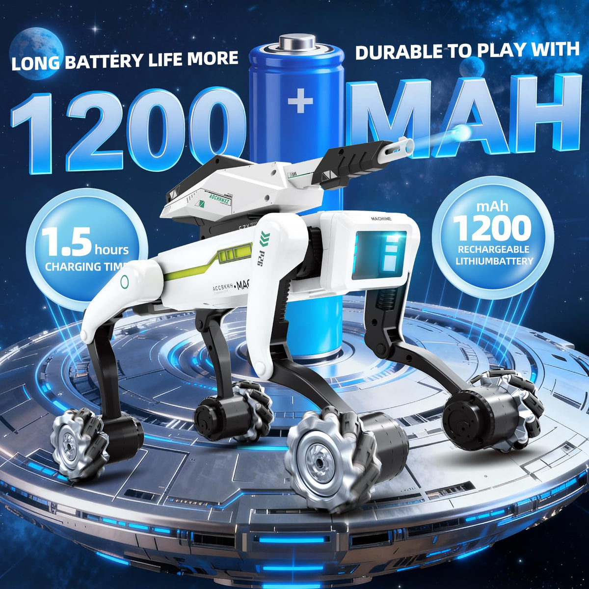 WEACFUS omnidirectional mecanum drive enables smooth, agile movement.