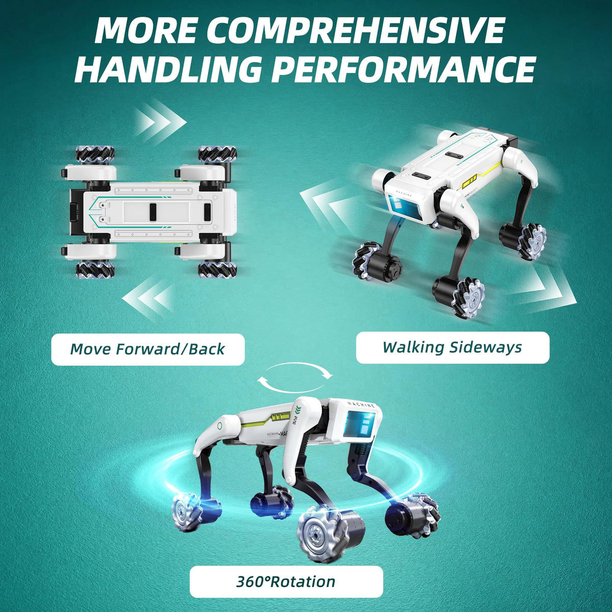 WEACFUS robot dog's battery delivers up to two hours of playtime.