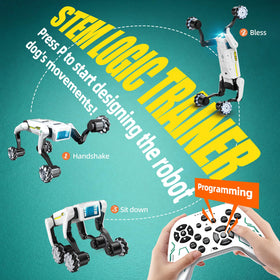 WEACFUS robot dog remote control provides precise steering.
