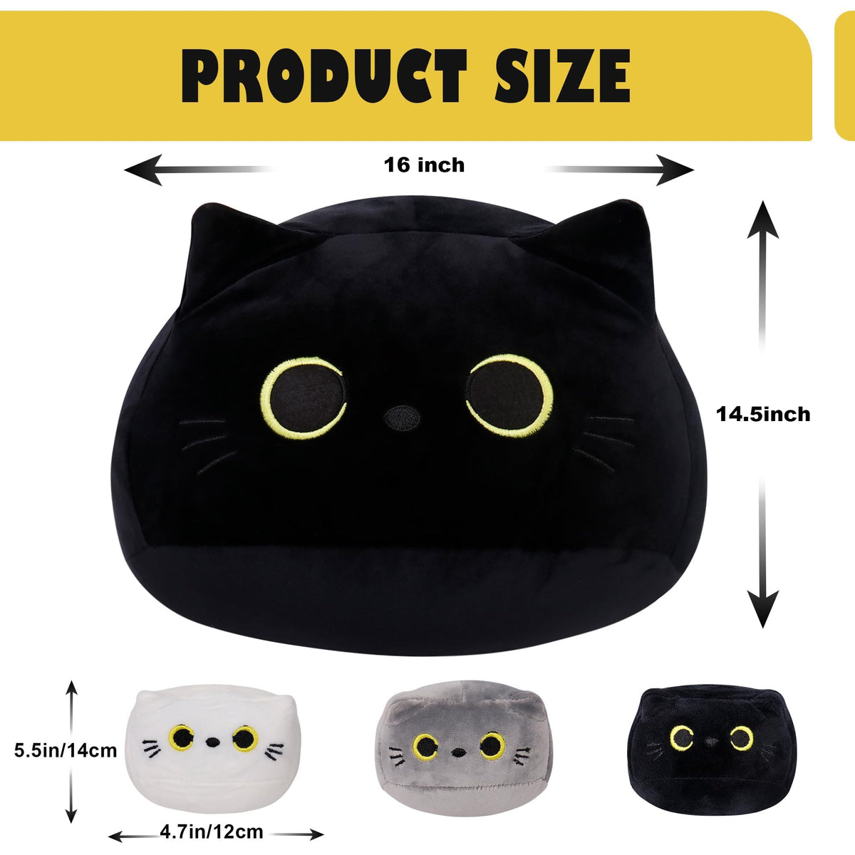 WeBingo black cat plush four-piece set adds playful charm to a kids’ room