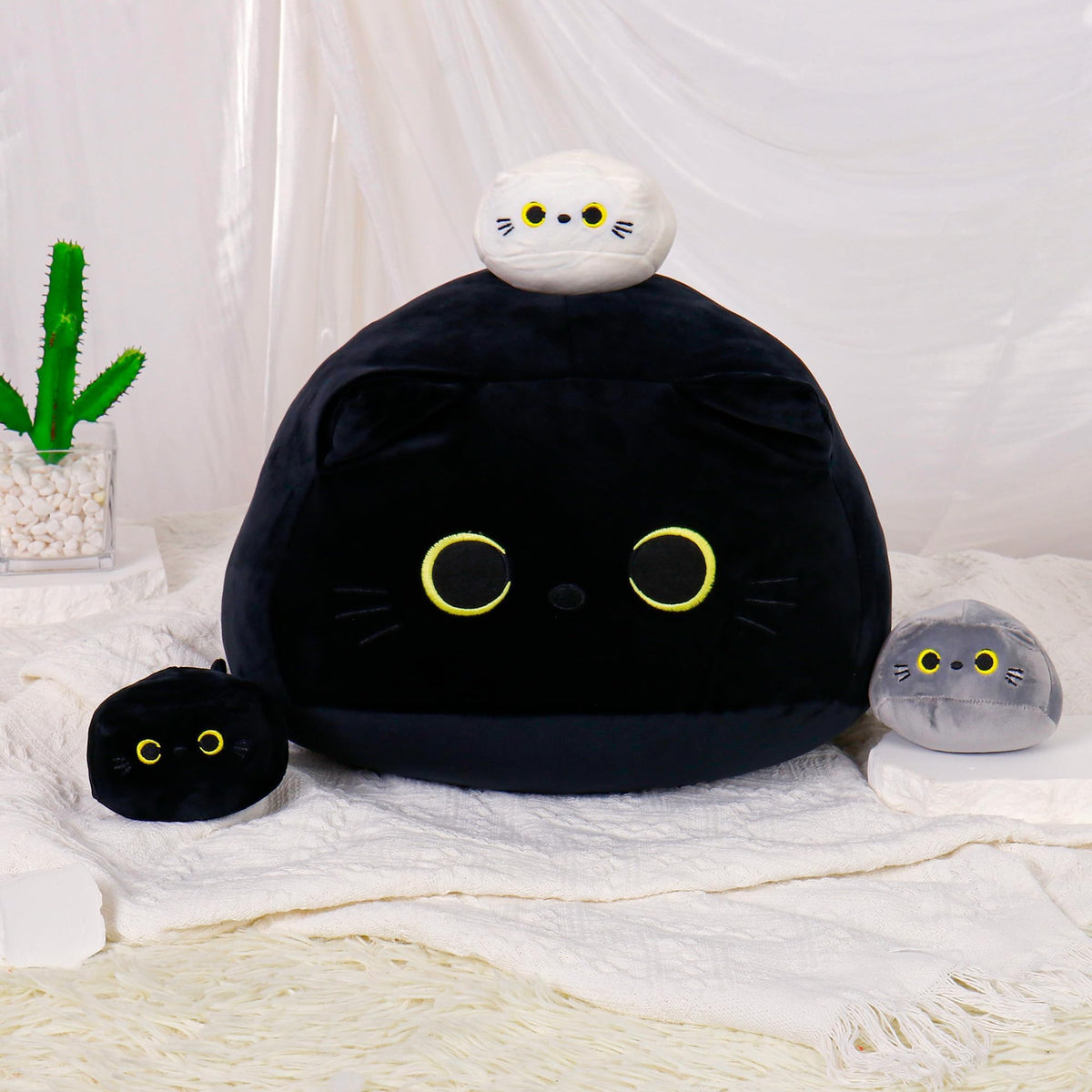 WeBingo black cat plush gift idea for birthdays and holidays