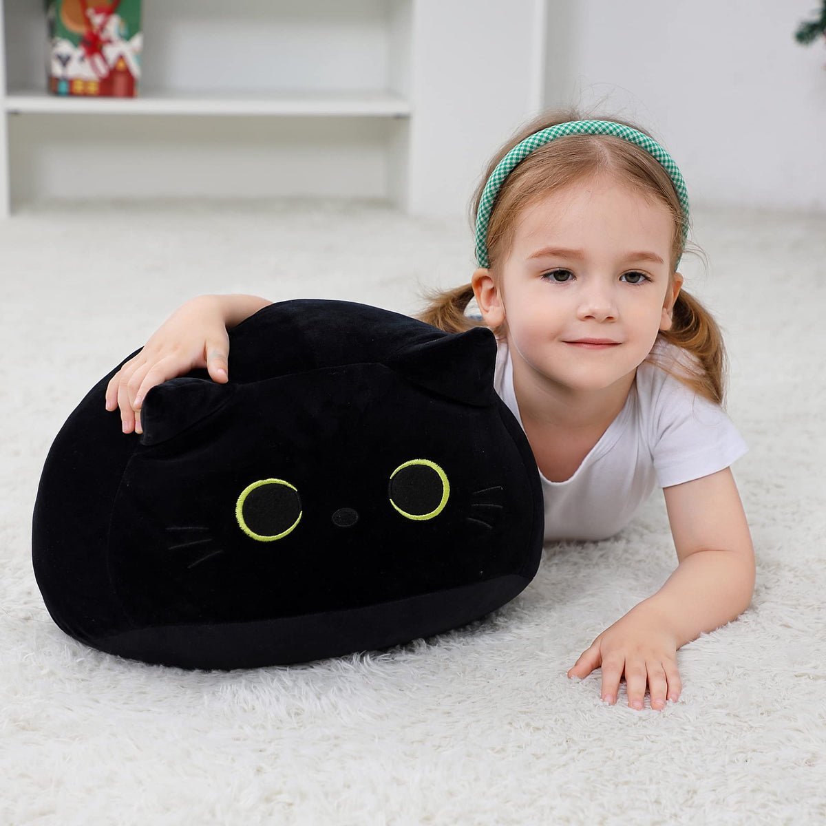 WeBingo black cat plush gift-ready packaging suitable for gifting.