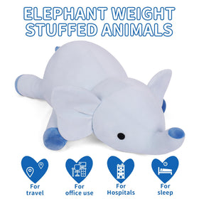 WeBingo weighted elephant provides backrest and travel comfort on the go