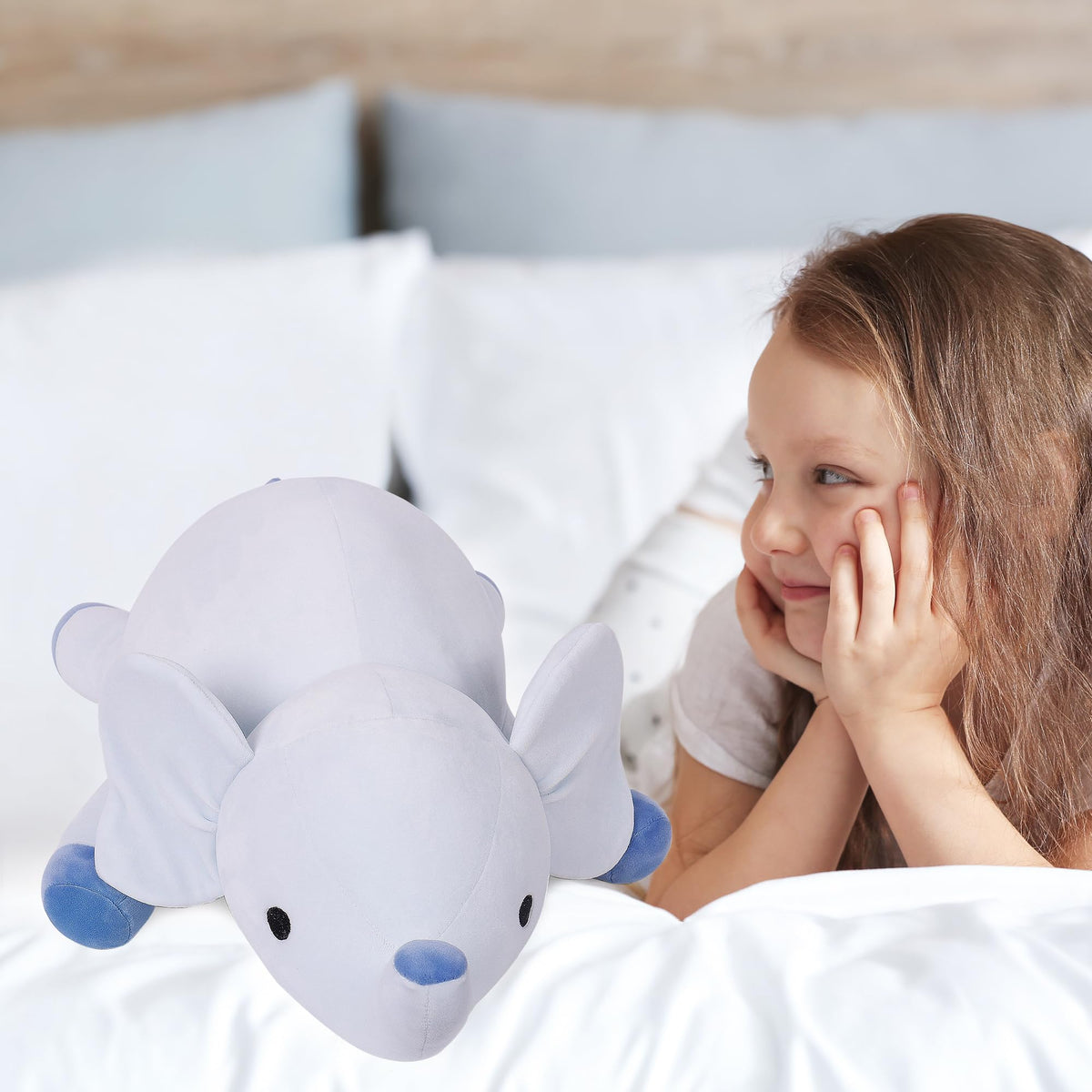 WeBingo weighted plush elephant with 4-color options for room decor