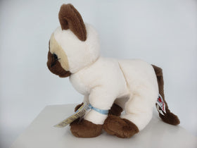 Webkinz Siamese Cat plush face detail showing soft fur and lifelike features