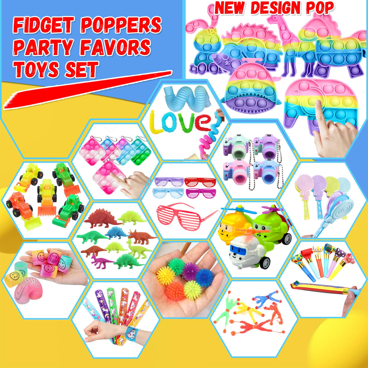 WEBROD animal fidget keychain set for hands on learning and play