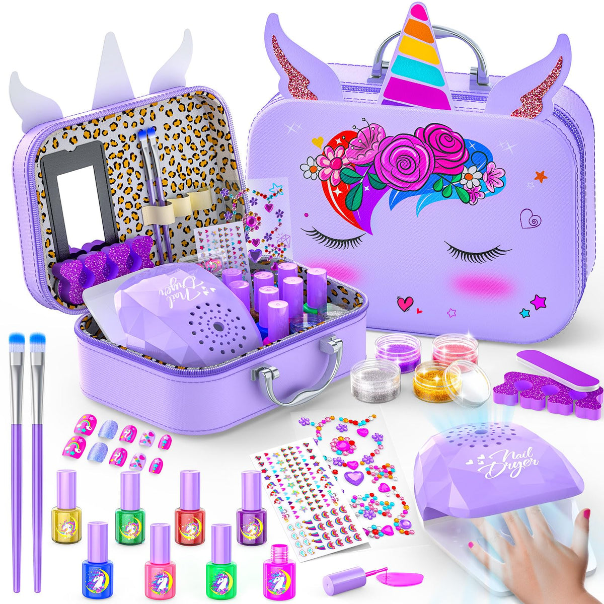 Websonaw kids nail polish set with all-in-one kit for creative play