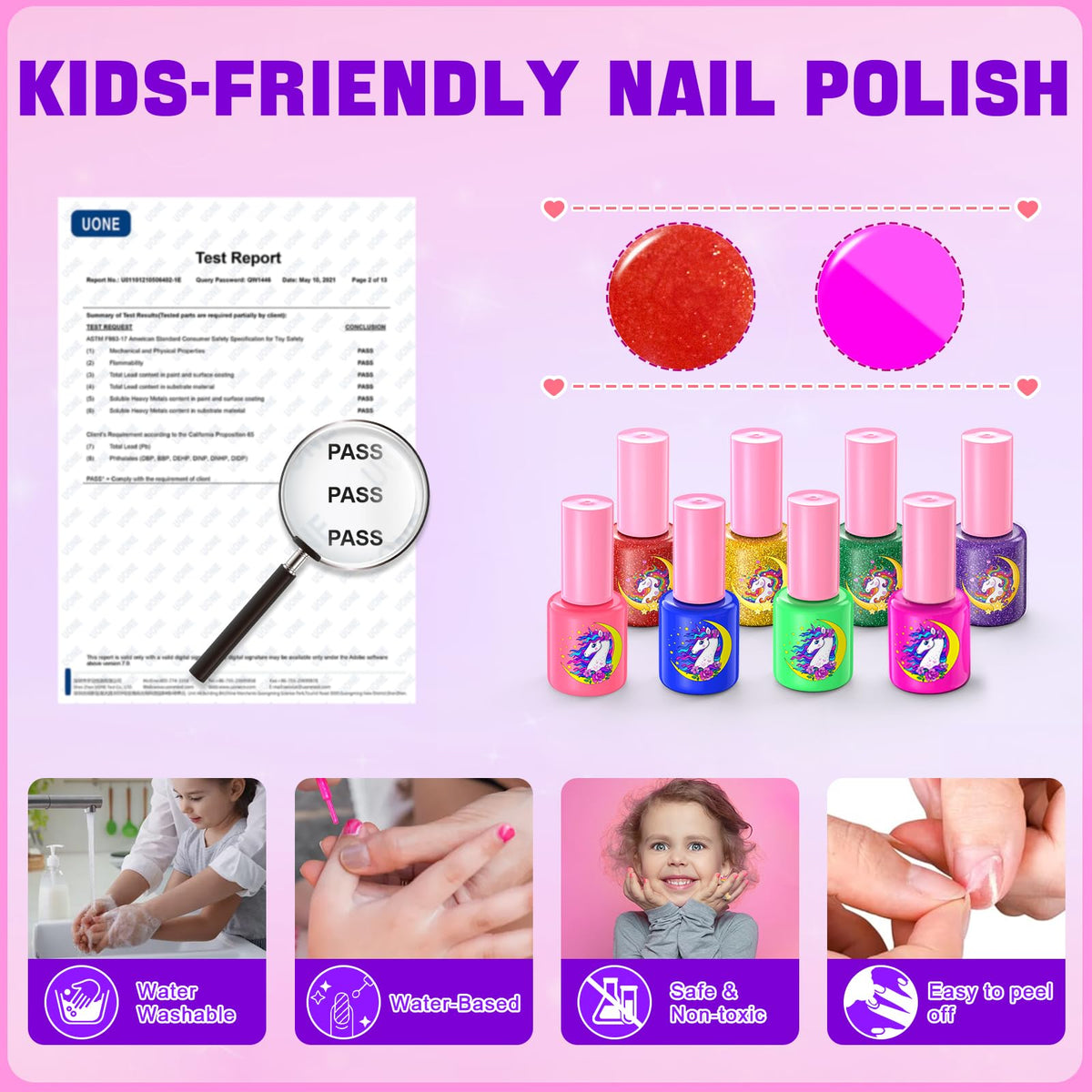 Websonaw kid-friendly nail dryer speeds drying in seconds.