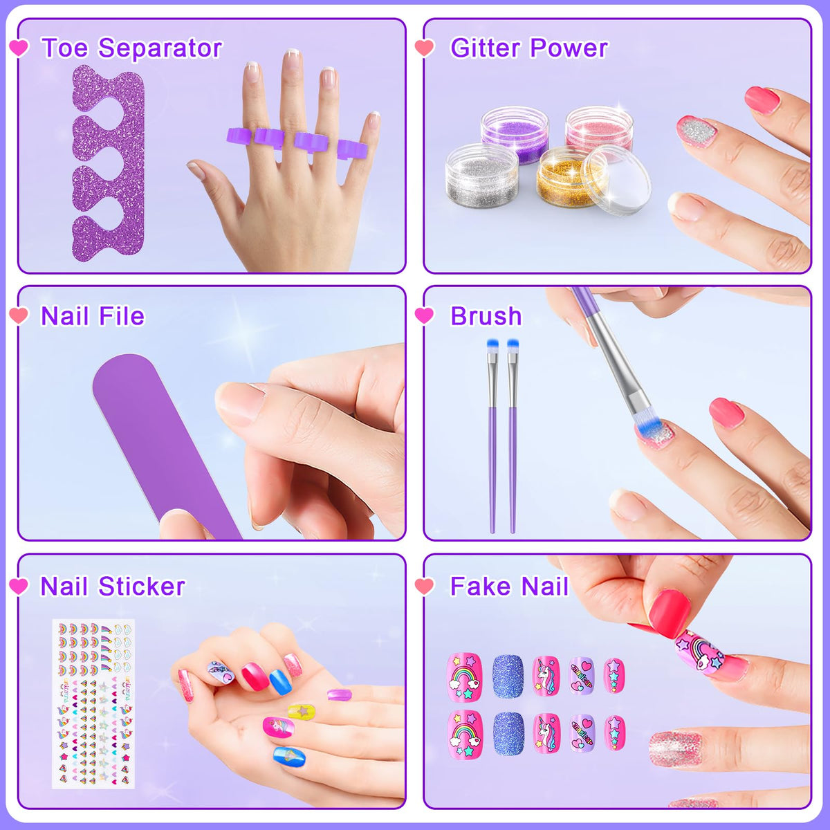 Websonaw peelable non-toxic nail polish for mess-free, temporary art