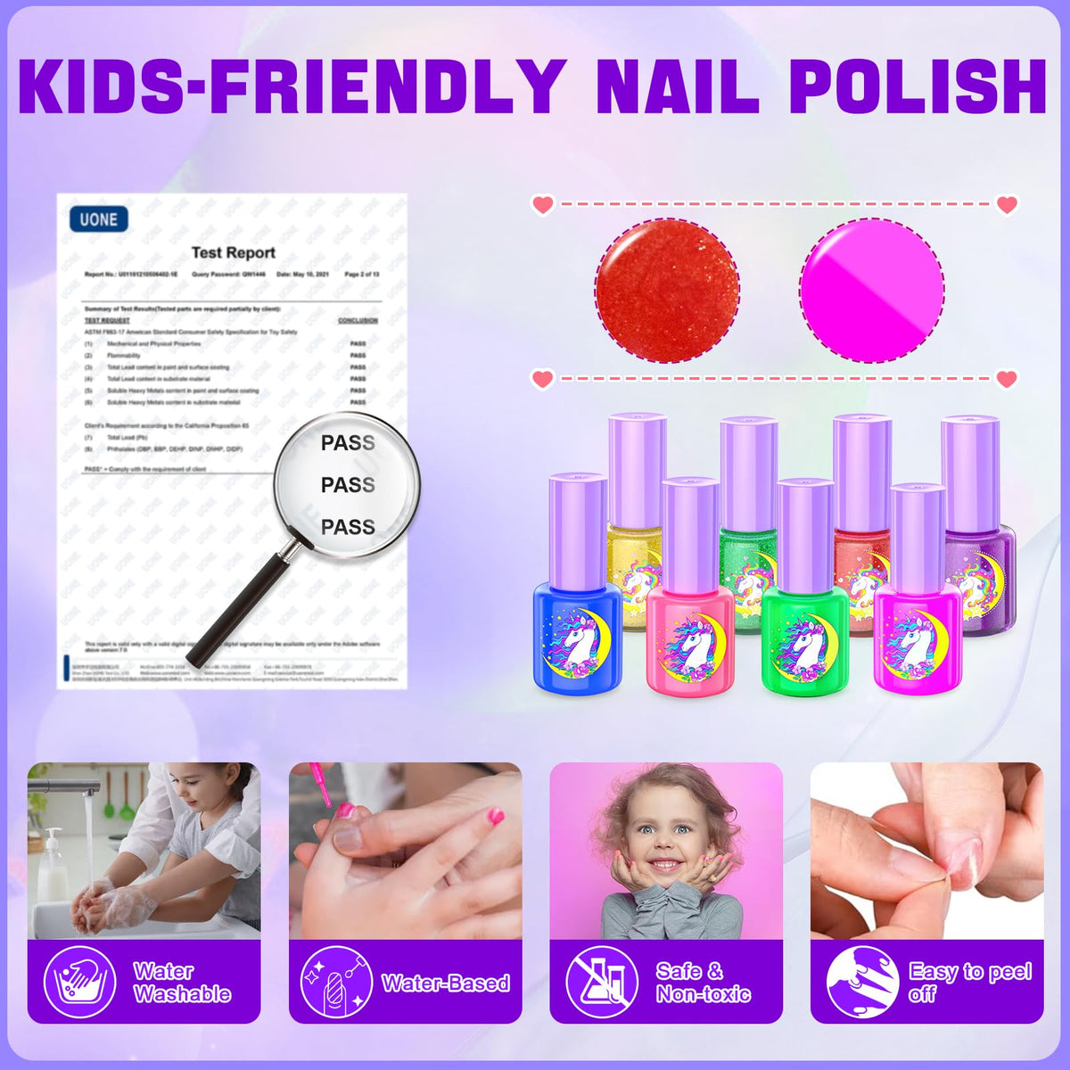 Websonaw toe separator and nail file set for smooth polish prep