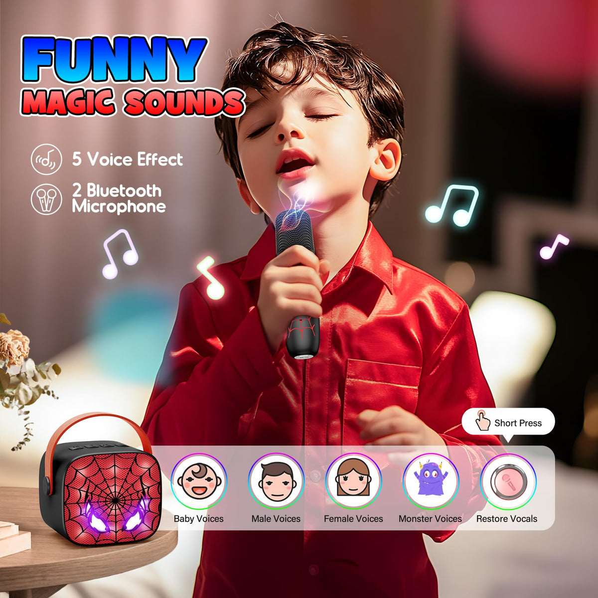 Webspidee Portable design makes karaoke on the go easy.