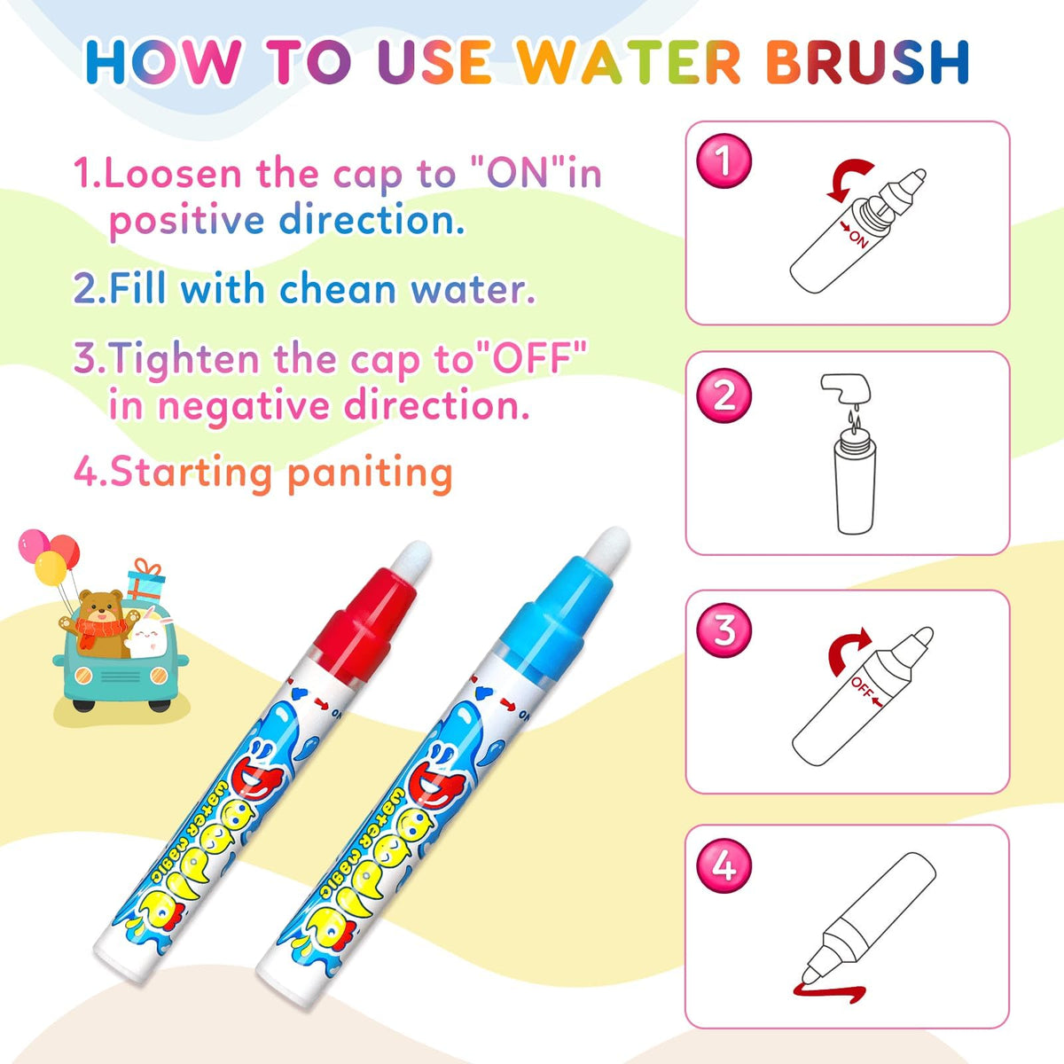 Wedopro Foldable Water Doodle Mat stores compactly after use
