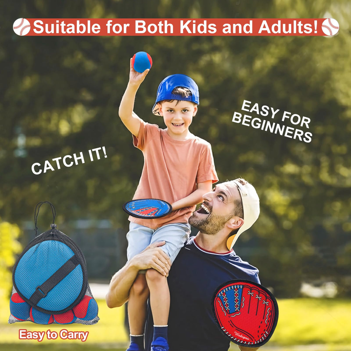 Wedopro sticky balls provide ultra-sticky fun for practicing throws.