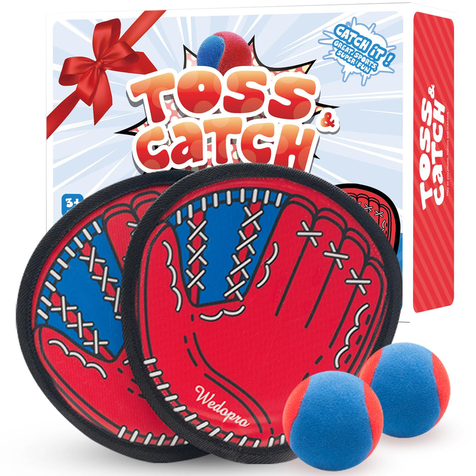 Wedopro Toss and Catch Game paddles shown for durable family play and coordination