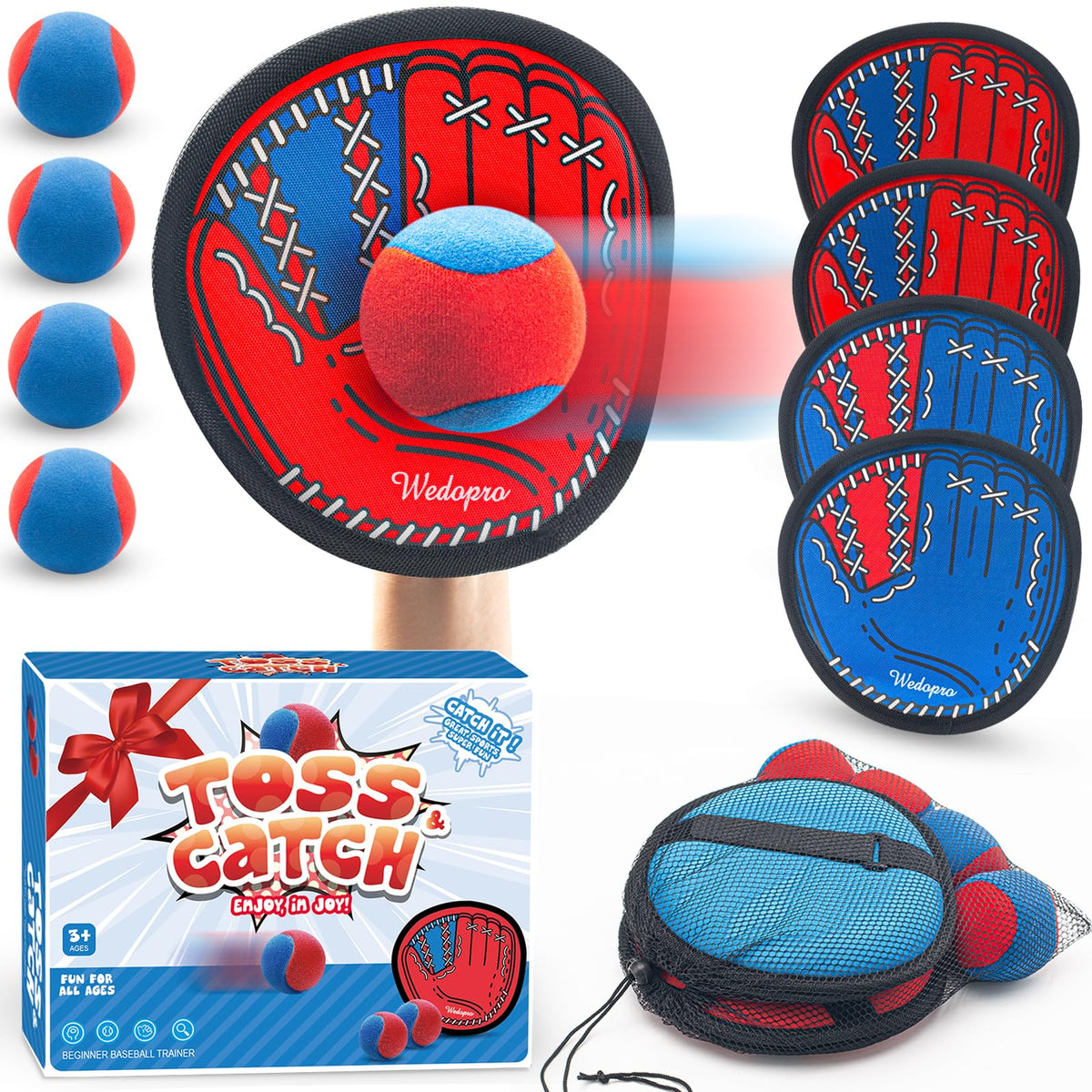 Wedopro paddles for family outdoor play and easy catches.
