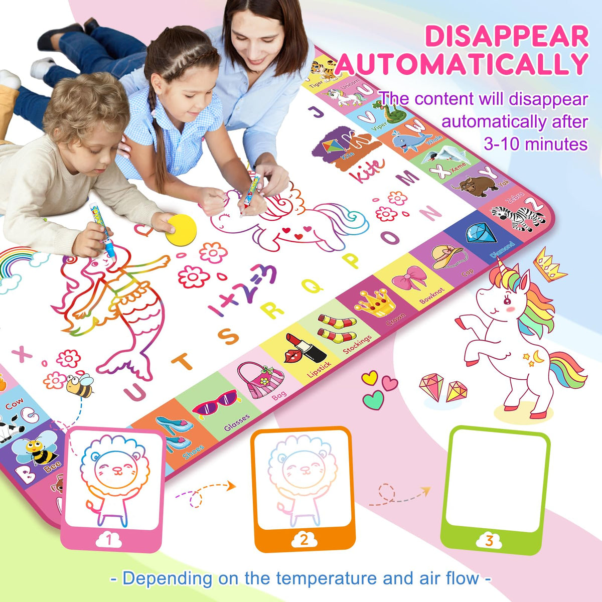 Wedopro water doodle mat drawing molds inspire hands-on art and shape recognition