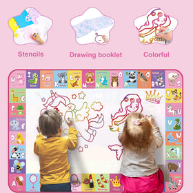 Wedopro water doodle mat drawing templates offering guided art ideas for kids