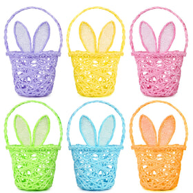 WeDoSoy Easter basket set with handmade bunny ears in full color mix for gifting.