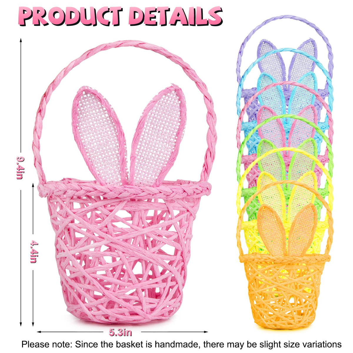WeDoSoy Easter basket in yellow highlights sunny appeal, ideal for table decor.