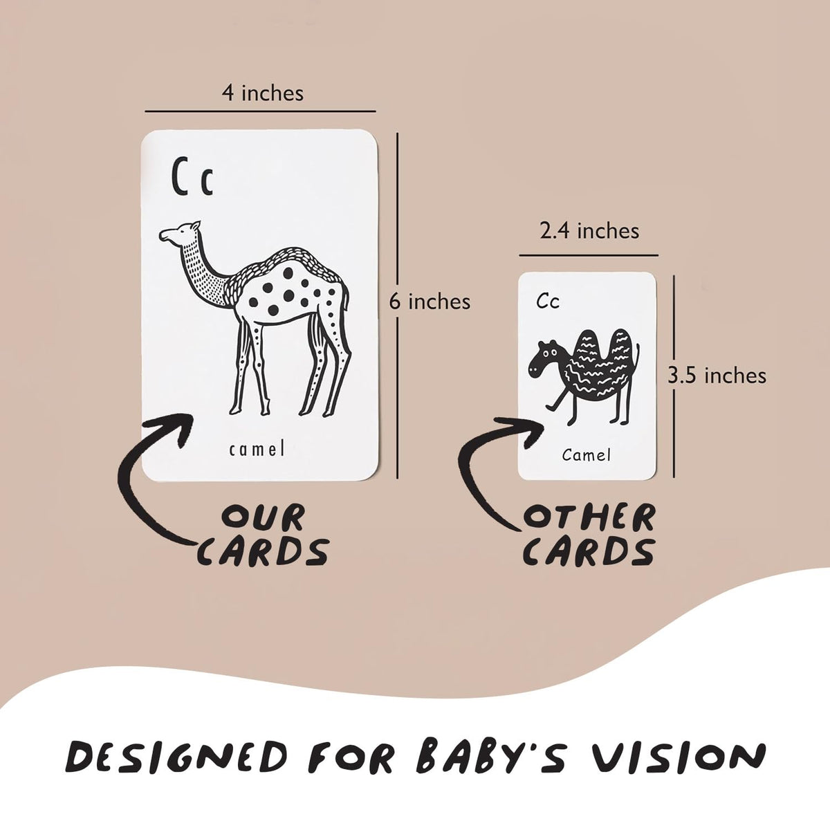 Wee Gallery high-contrast alphabet cards durable cardstock suitable for everyday baby play.