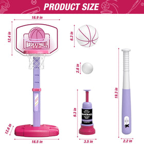 Wee Wonders pink multi-sport toy set suitable for indoor and outdoor use