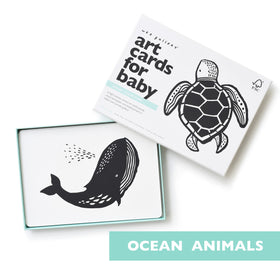 Wee Gallery high-contrast crab card aids quick recognition during play