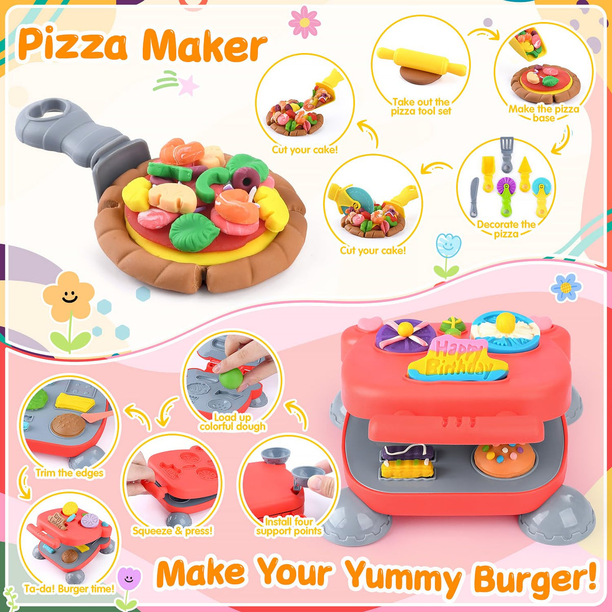 WeeHomm 24-color dough set with storage jars keeps colors vibrant and organized.