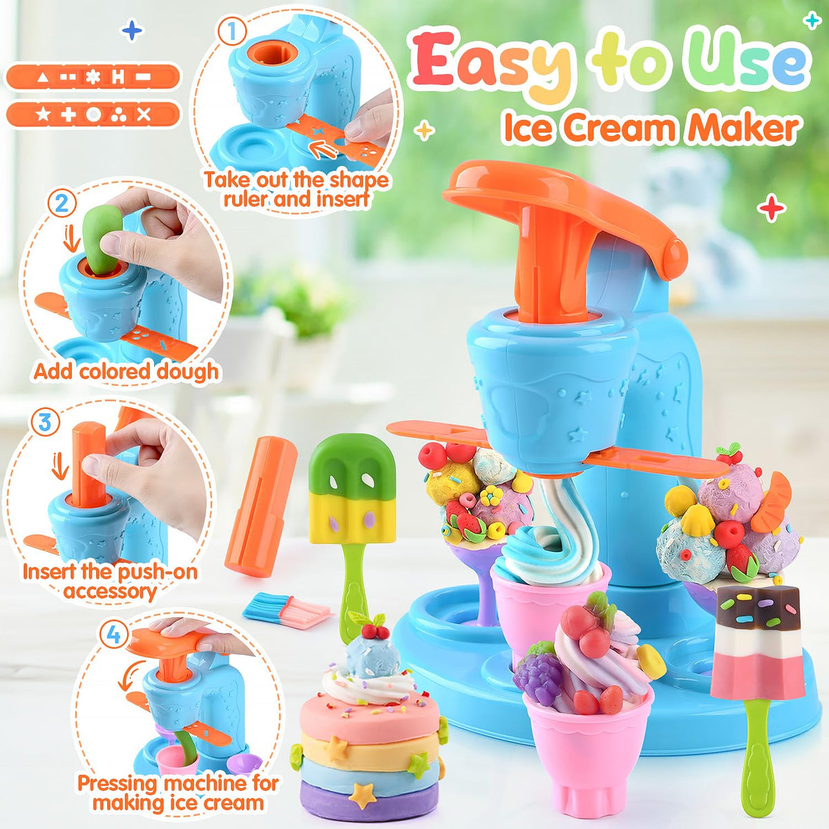 WeeHomm 4-in-1 color dough cake maker inspires dessert-themed pretend play