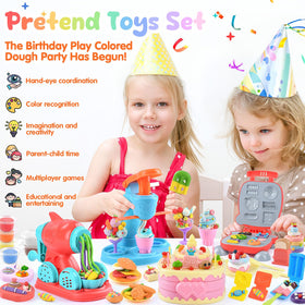 WeeHomm 4-in-1 color dough set pancake hamburger playset encourages storytelling