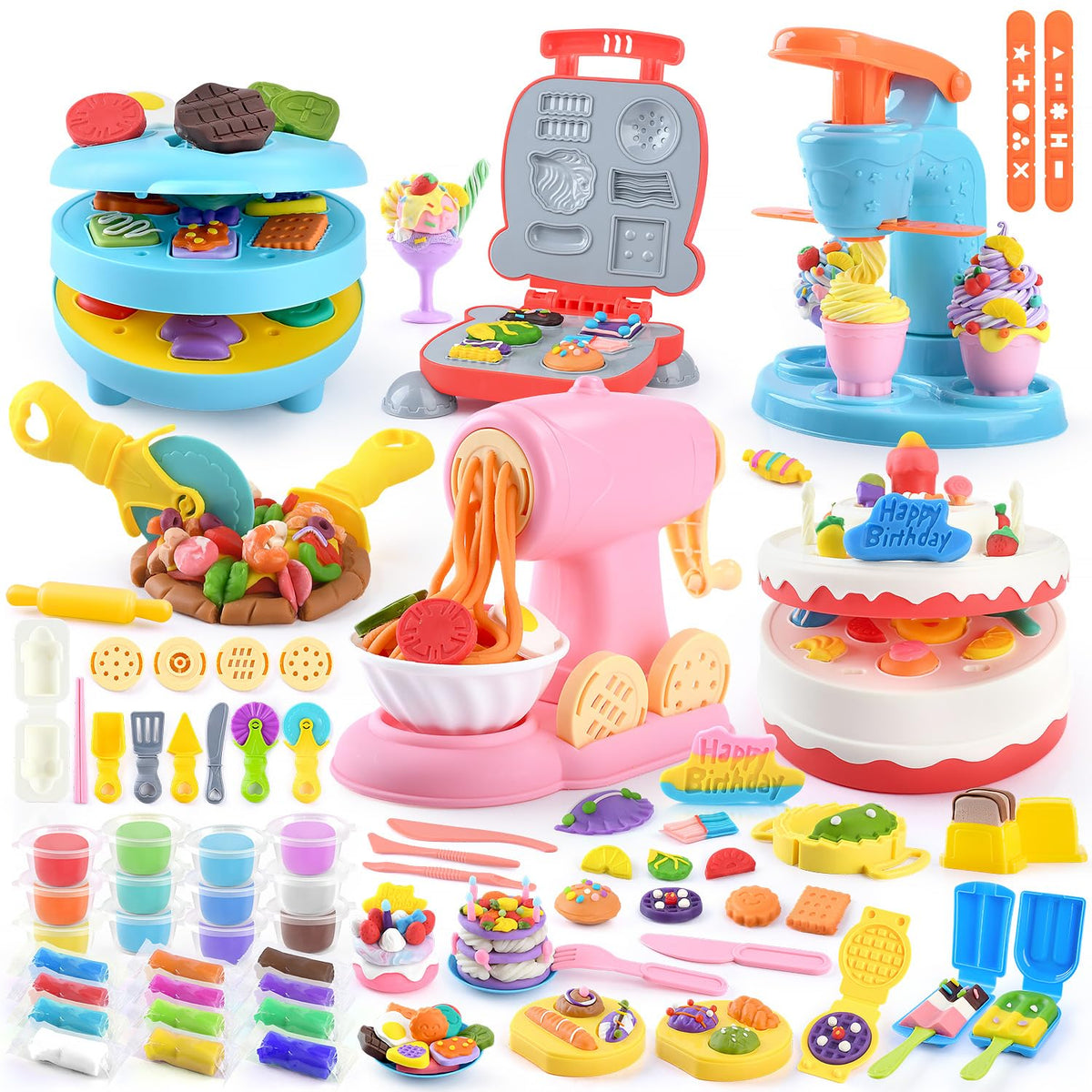 WeeHomm 5-in-1 color dough ice cream station boosts imaginative play and fine motor skills.