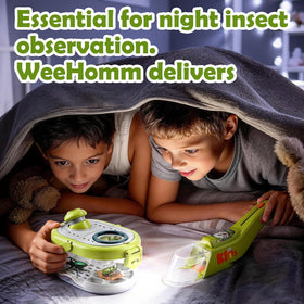 WeeHomm butterfly net in use for safe bug catching outdoors.