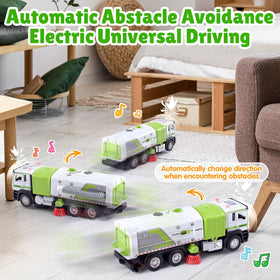 WeeHomm garbage truck lights and sounds add realism during pretend play.