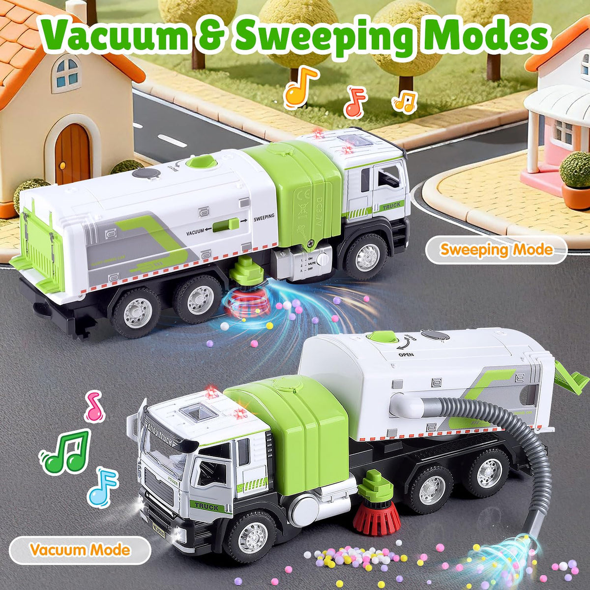 WeeHomm garbage truck openable door enhances interactive storytelling.