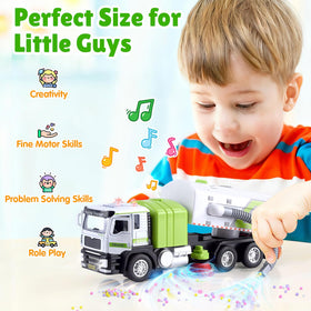 WeeHomm garbage truck street sweeping mode—perfect for imaginative outdoor play.