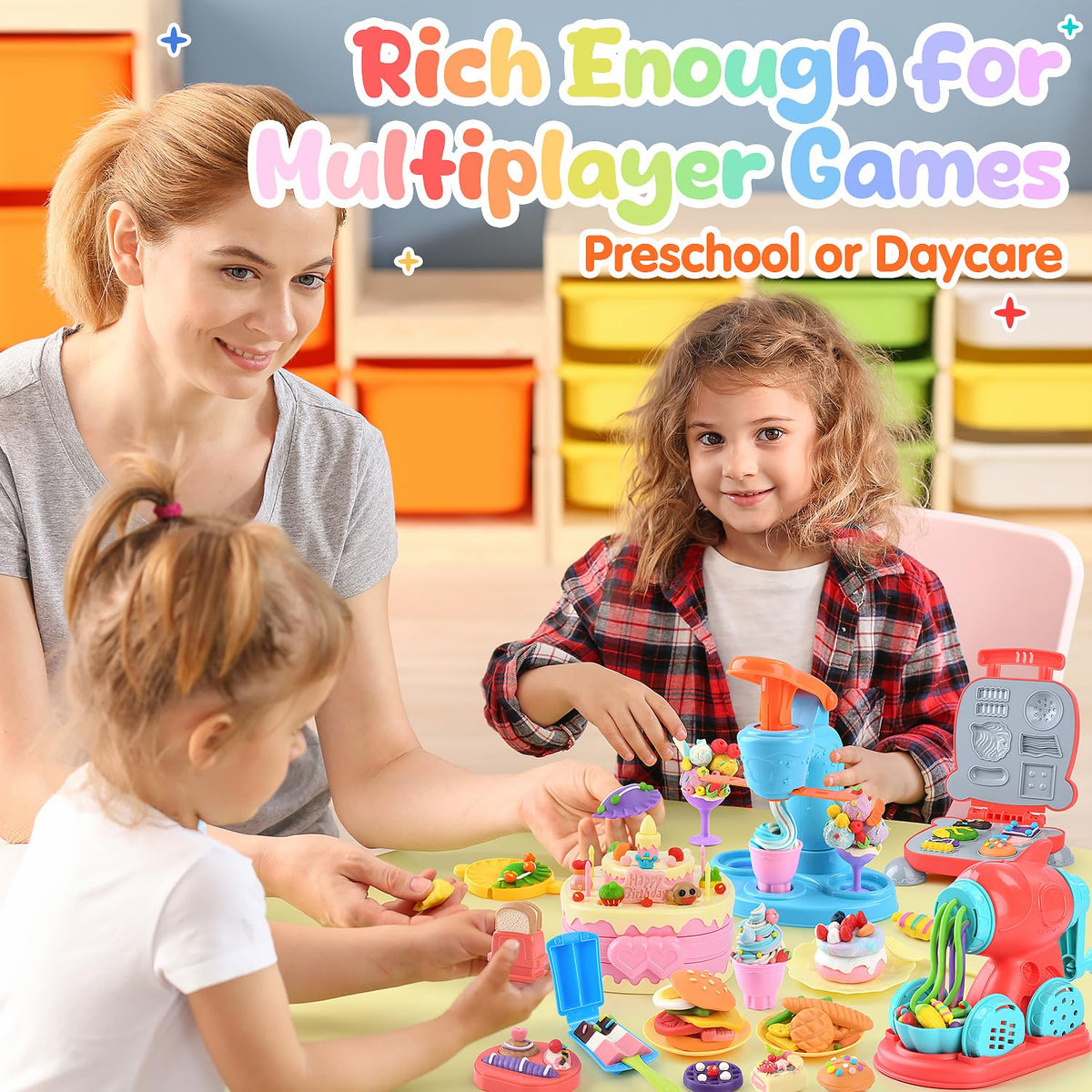 WeeHomm kids enjoy arts and crafts with soft, changeable dough