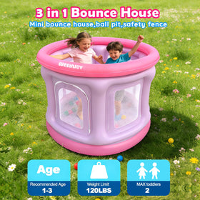WEEINJOY bounce house safety nets close-up for durable kid-friendly use.