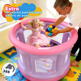 WEEINJOY toddlers playing inside with a soft mat for stability.