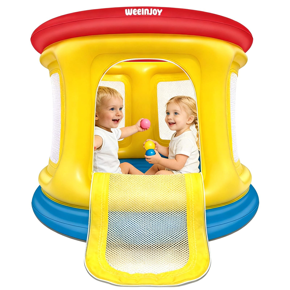 WEEINJOY bounce house for toddlers in action, promoting balance and imaginative play