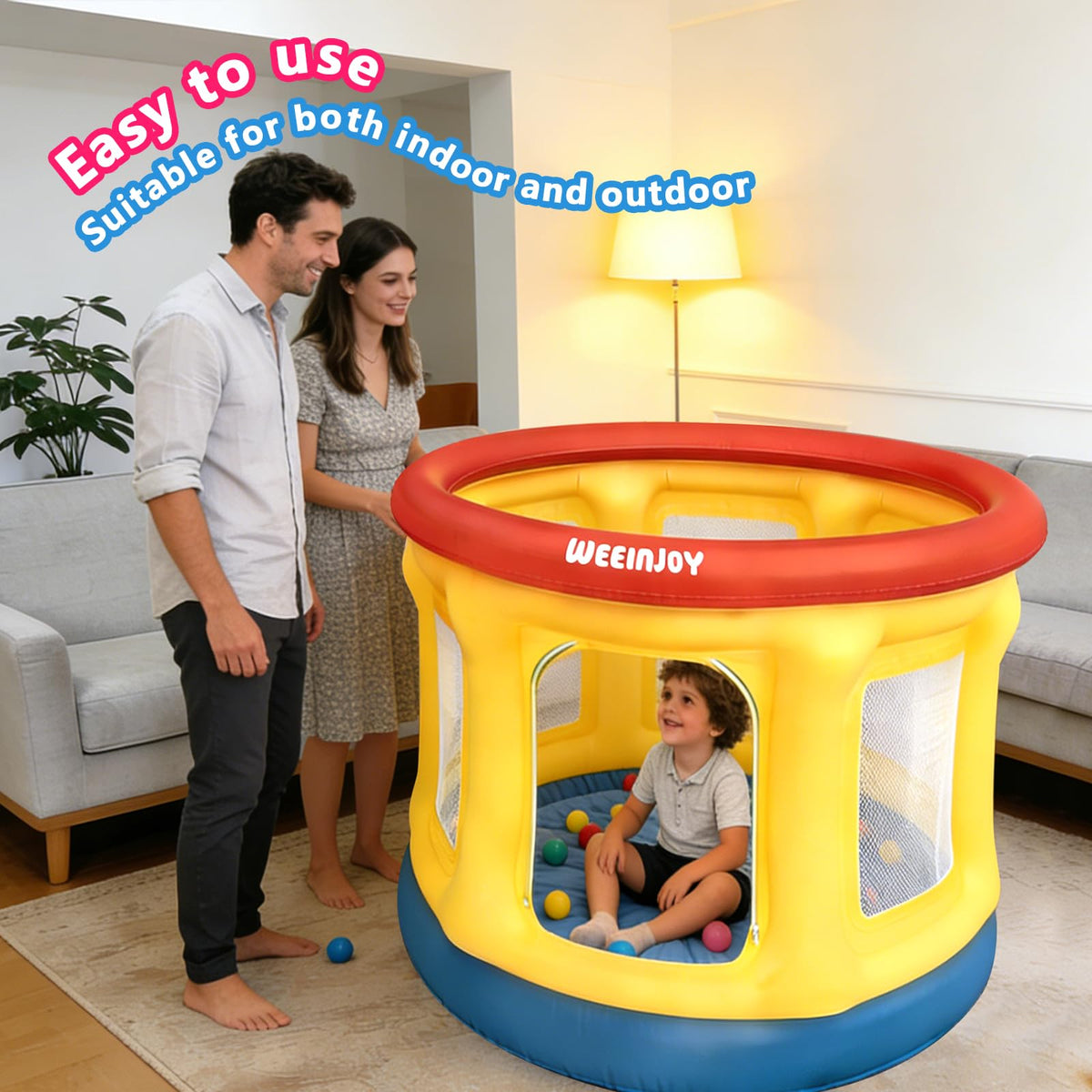WEEINJOY compact setup suitable for indoor or outdoor use