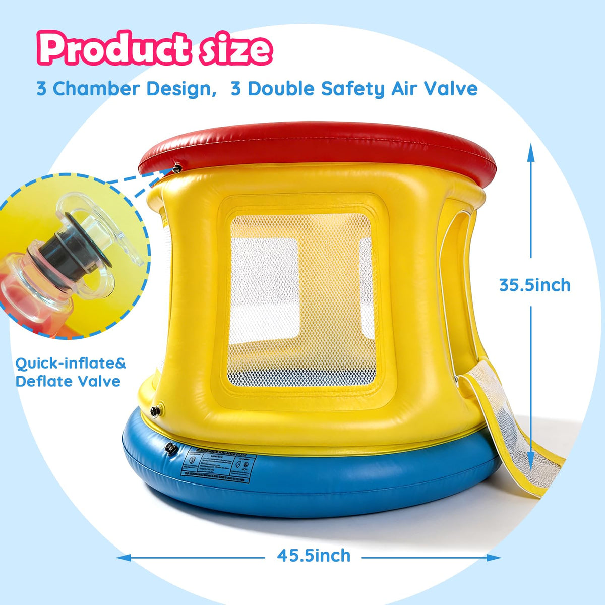 WEEINJOY inflatable pump shown for quick, hassle-free setup