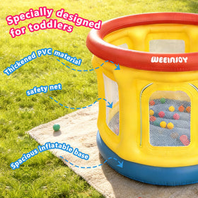 WEEINJOY safety nets surrounding the play area for toddler security