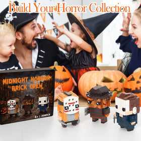 WeekCare 358 pieces horror collectible set, brick-compatible assembly for immersive building fun.