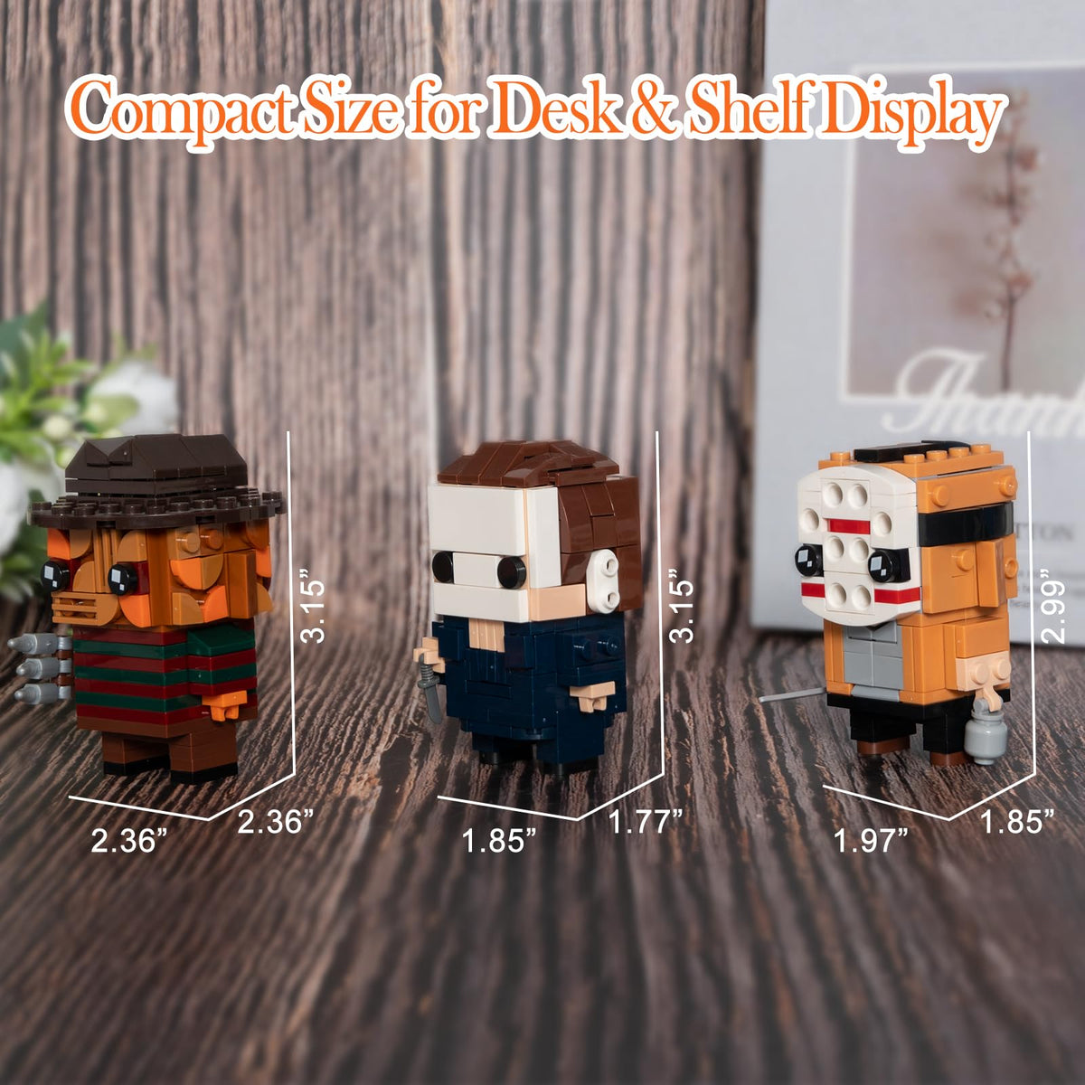 WeekCare brick-compatible horror toy set, ideal for creative display and themed Halloween setups.